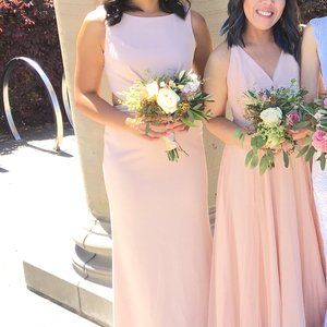 Lulus CreamPink Gown sz S